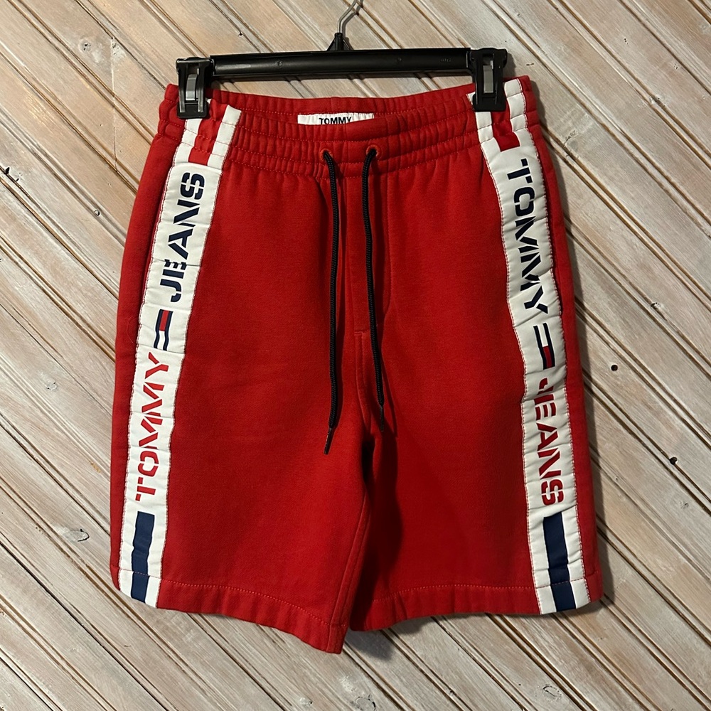 Tommy Hilfiger Red Athletic Shots Pocket Logo Tommy Jeans Drawstring